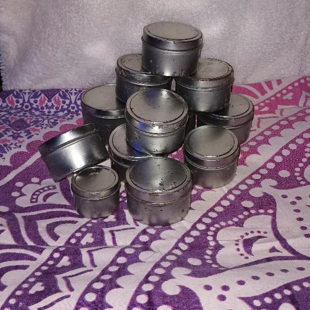 12 Cosmetic Ointment Salve Lotion Powder Jars Tins Containers NEW